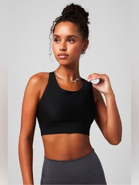 Fabletics No-Bounce High Impact Sports Bra | Black